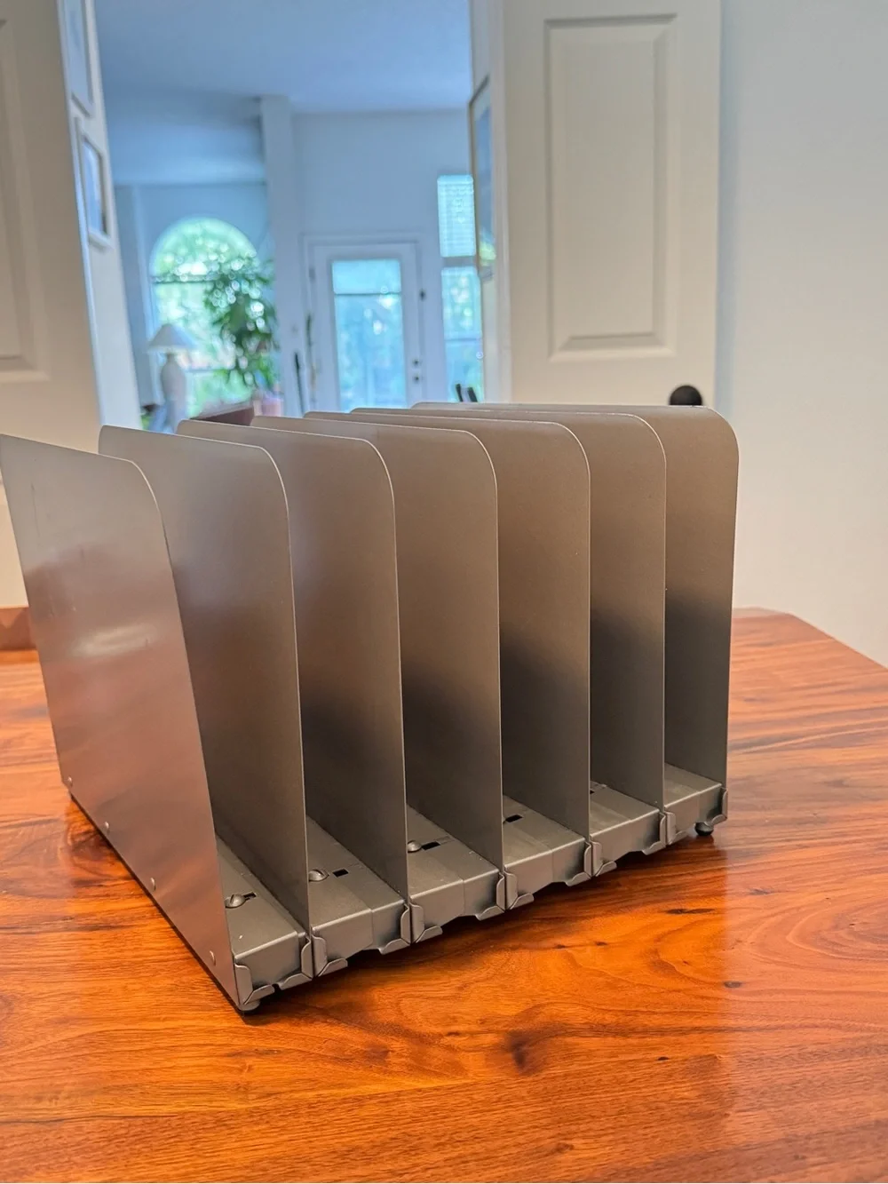 Vintage Sengbusch KLERADESK 6 SLOT Adjustable METAL Desktop File Organizer